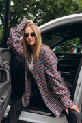 Burgundy plaid shirt