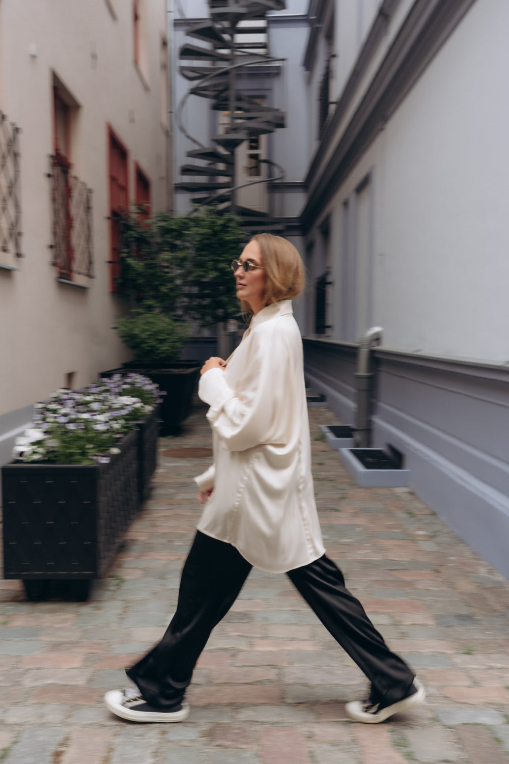 Ivory silk shirt