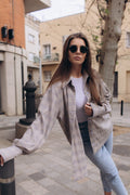 Beige Plaid relaxed shirt