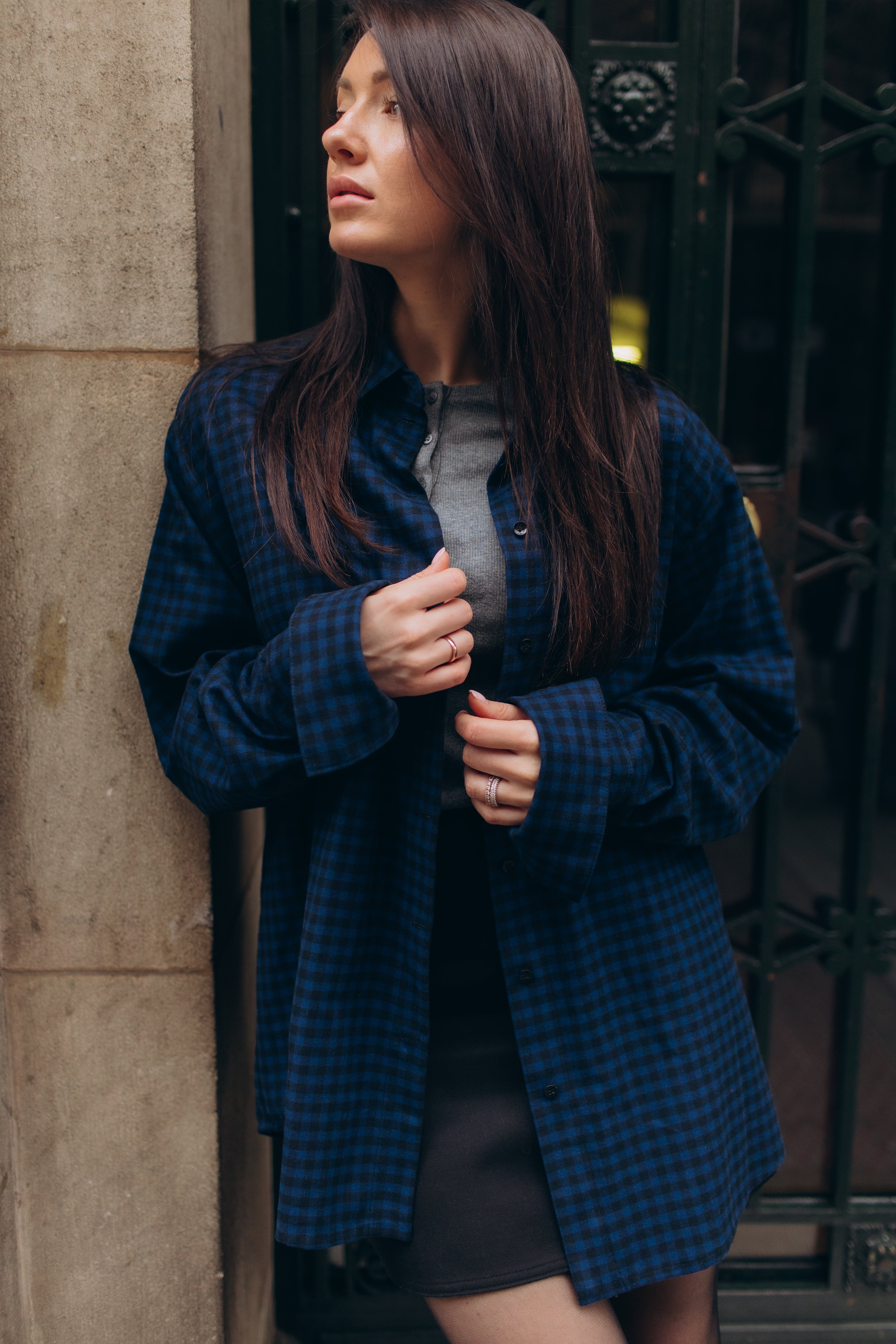 Midnight check shirt