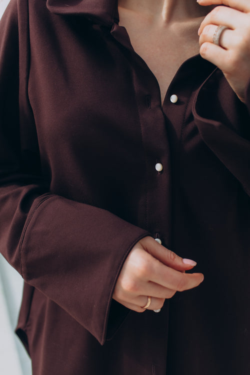 Dark silk shirt